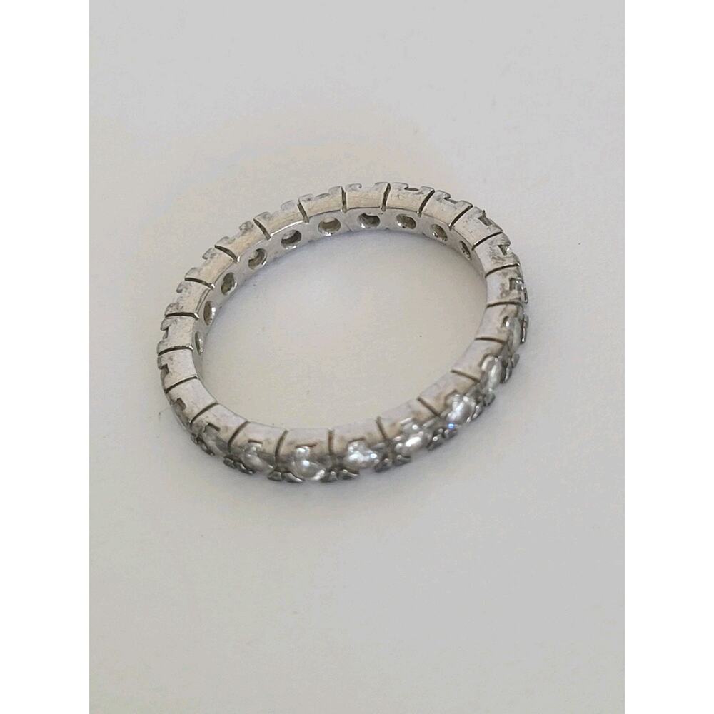 Unbranded Eternity Classic Rhinestones Band Ring Size US 6 Sterling Silver 925